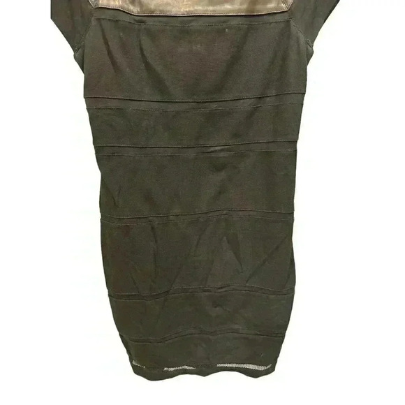 - Diane Von Fustenberg Novi Dress With Leather and Mesh Details Size 8, Pr… - Picture 3 of 7